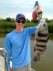 Matthew N. with 7 lb black drum
