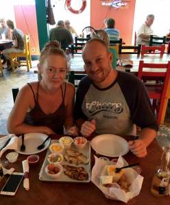 Kate & Zach with a fish feast!