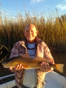 Capt Jack with a nice red! Caught and released a bunch!