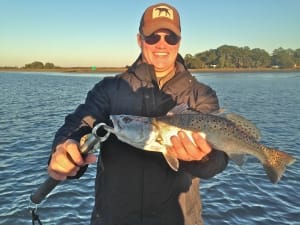 Daniel Wyrick with an 18 inch seatrout