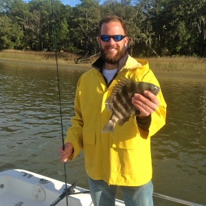 David and Jessica Blanar catching some sheepshead.