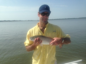 Ben Perkins with a schoolie red