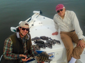 Peter Roberts & PJ catching some sheepshead!