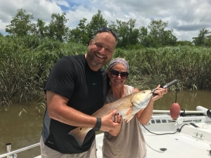 Mark & Erin Kennedy with a nice red!