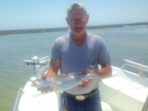 David catching a bunch of trout on soft plastics.