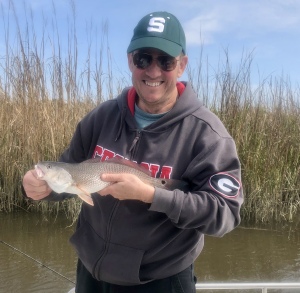 Charlie Rann with a nice redfish.