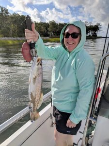 Krisztina Roder & her husband Peter catching some nice sea trout!