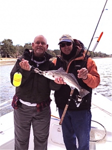 Tarver Bailey landing a 3 lb seatrout!