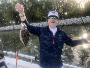 Martin Smith with a nice flounder.