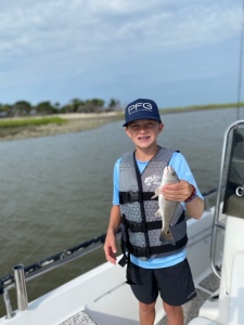 Joshua Burns with a schoolie red.