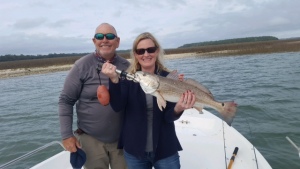 Capt. Jack & Devin Farr with a nice red.