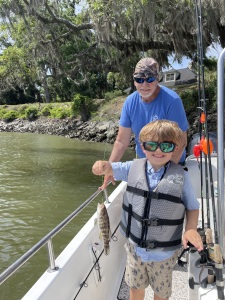 Will Prather & Capt. Jack.  Will has a sand perch.