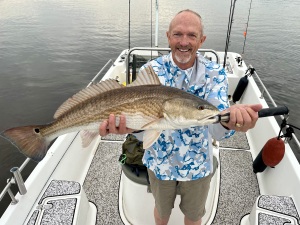 Harry Poehlmann with a large red!  Great day of fishing!