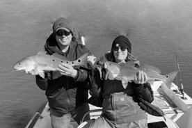 Jeff Boyd & his wife Jamie catching & releasing some reds!
