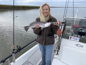 Cathy McGowan with a nice sea trout!