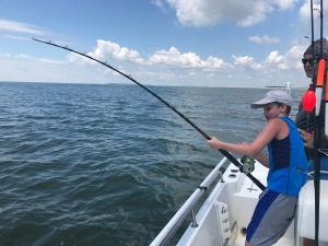 Miles Beatty with a good summer time fish fight!