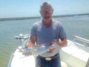 David catching a bunch of trout on soft plastics.
