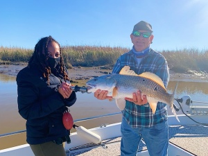 Capt. Jack holding a large red Amadi fought and landed!