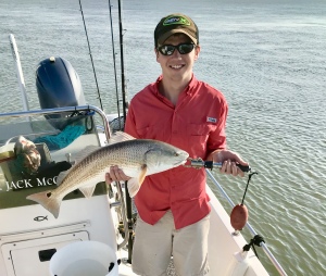 Justin Hayes with a nice reds on the flats!